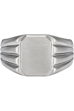 Fossil Bague pour homme Bague chevalière en acier inoxydable, JF0446704010