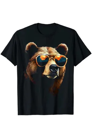 @n!mal Lunettes de soleil ours animaux T-Shirt