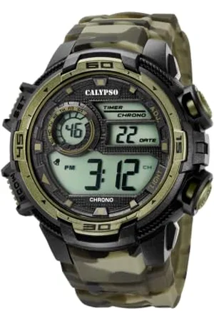 Calypso Hommes Chronographe Quartz Montre avec Bracelet en Silicone