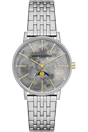 Armani Exchange Montre pour femmes, quartz boîtier en acier inoxydable de 36 mm avec bracelet en acier inoxydable, AX5585