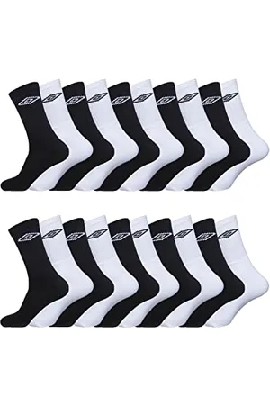 Umbro Chaussette Homme Sport Fléxibles - Lot de 20 - Chaussettes Hautes Homme, Running, Maintien Anti-Glisse, Noir, , Taille 39/42