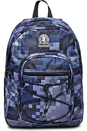 Invicta Zaino Scuola – Zaino Doppio Scomparto – Tasca Porta PC, Bag Porta Borraccia – Maxi Capienza – Zaino Viaggio, Zaino Università – Tessuto 100% Eco GRS