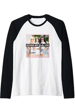 Barbie T-shirt pour femme, officiel, vie de Manche Raglan