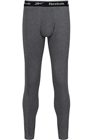 Reebok Long Johns, Couche de Base en Coton Extensible, sous-vêtements Thermiques avec Ceinture de Marque Johny Stretch pour Homme