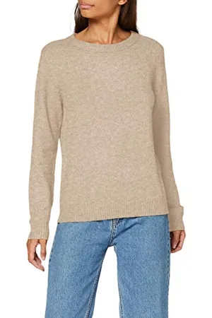 VILA Femme Viril O-Neck L/S Knit Top - Noos Pull-Over, , XS