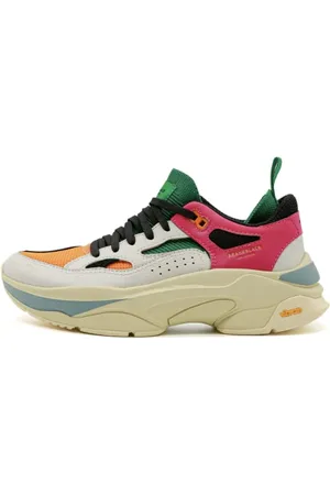 Brand Black BRANDBLACK Mixte Chaussures Modèle Saga 130 | Couleur : Orange-Blanc | Taille 45 (UE) / 11 (Us) Basket