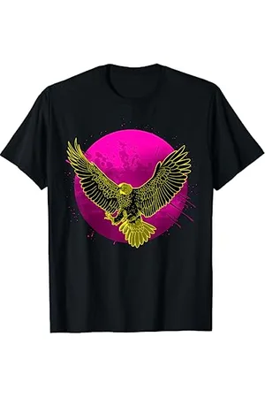 Aigle Oiseaux volants psychédélique rétro T-Shirt