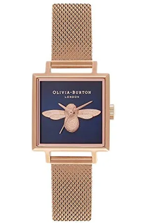 Olivia Burton Montre Analogique à Quartz pour Femme avec Bracelet milanais en Acier Inoxydable Couleur Or Rose - OB16AM96