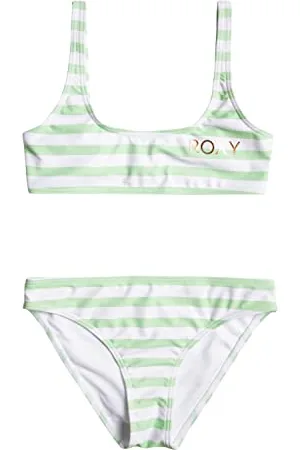 Roxy Tropical Time - Conjunto de Bikini Bralette Para Niñas 7-16