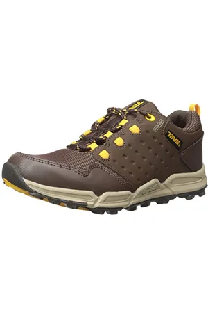 Teva Garçon Wit Chaussures de Randonnée Basses, Marron (Chocolate/Yellow/Cylw), 30 EU
