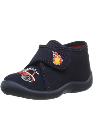 Fischer Mini Feuerwehr, Chaussons pour garçon - Bleu - Blau (marine 521), 18 EU (2.5 Kids UK) EU