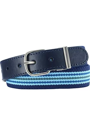 Playshoes Elastik-Gürtel Ringel Ceinture, Bleu (Hellblau/Marine), 80 (Taille Fabricant: 65 Centimeters) Mixte Enfant