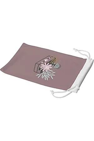 Bonamaison Imprimé Numériquement Lunettes Étui avec Cordon ​de Serrage, 100% Coton, Sac Lunettes, Pochette à Lunettes, 1 Pièce, Taille: 11x19 Cm