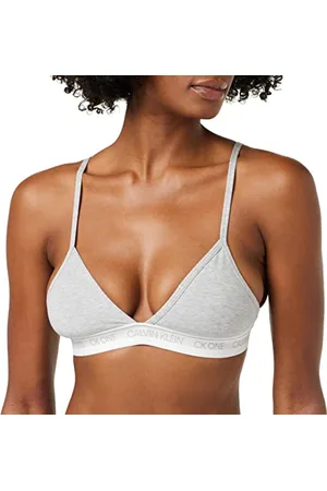 Calvin Klein Soutien-Gorge Femme Brassière Unlined Triangle sans Armatures, Gris Chiné, S