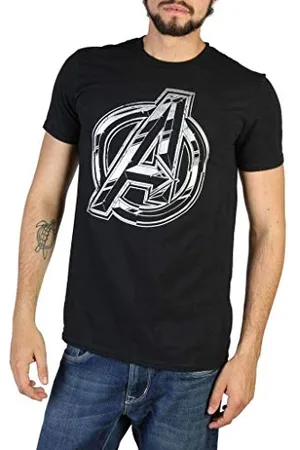 Marvel Logo Avengers Infinity T-Shirt, Noir (Noir), S Homme
