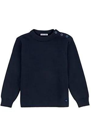 Armor.lux Pull Marin Uni "Fouesnant" Enfant Mixte, Bleu, 8 Ans (Taille Fabricant: 8 Ans)