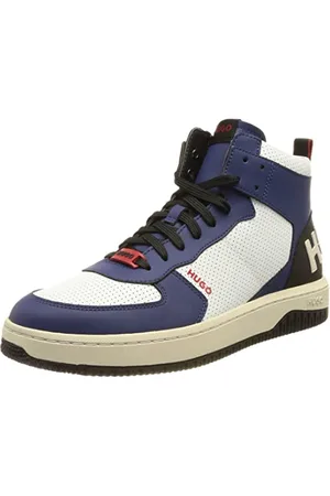 HUGO BOSS Hommes Kilian Hito Baskets Montantes en mélange de matières avec Logo sur Le contrefort