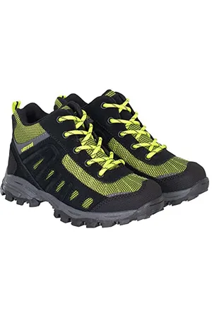 ROCK EXPERIENCE REJF00141 RAINBOW KIDS Hiking shoe Unisex 0208 CAVIAR + 1766 LIME GREEN EU 28