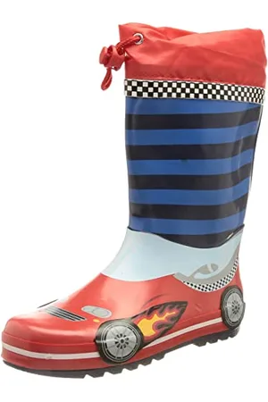Playshoes Garçon Unisex Kinder Bottes en Caoutchouc avec Cordon de Serrage Pluie, , 31 EU