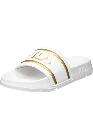 Fila Femme Morro Bay Logo Slipper WMN Mocassin, White-Gold, 37 EU