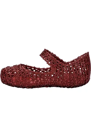 Melissa Ballerines à Brides Bébé - Rouge Pailleté - Taille 27 EU - Cuir Vegan