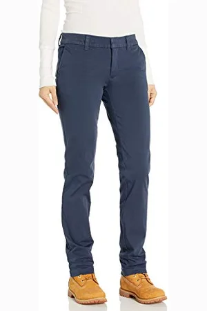 Dickies Pantalon Coupe Droite Perfect Fit pour femme, Technologie Action Flex, Bleu Marine, 28W