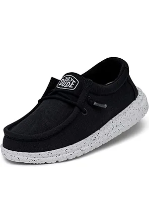 Hey dude Wally Youth Slub Canvas MOC Toe Shoes, , 31 EU