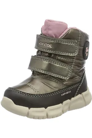 Geox B Flexyper Girl B AB, Bottes de Neige Bébé Fille, Marron (Smoke Grey/Black), 20 EU