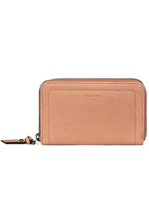 Hexagona Portefeuille Stop RFID - Compatible Cartes de crédit, CNI, permis de Conduire et Carte Grise - pour Femme - Collection Sauvage - - en Cuir de Vachette Souple Gras