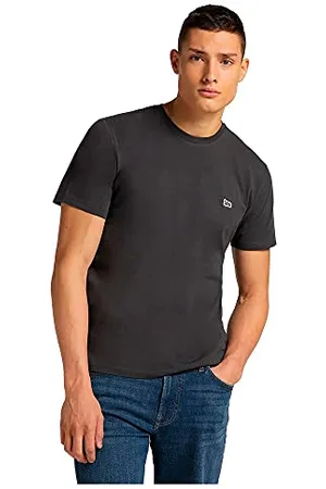 Lee Logo tee T-shirts Homme Noir délavé M