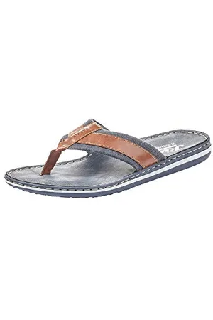 Rieker Homme Frühjahr/Sommer 21095 Tongs, Marron (Peanut/Navy 24), 41 EU