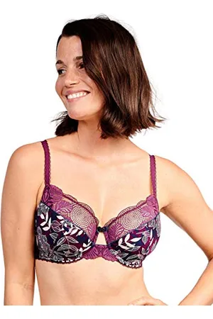 Sans Complexe Milla 70AAF95 Soutien Gorge Classique Armatures, Imprime Graphique Prune, 95D Femme