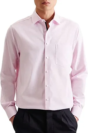 Seidensticker Chemise à Manches Longues Coupe Droite T-Shirt, , 40 Homme