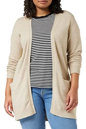VILA Clothes Viril L/s Open Knit Cardigan-Noos, Gilet Femme, , 36 (Taille Fabricant: X-Small)