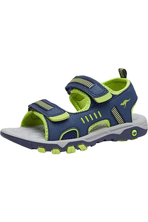 KangaROOS K-Logan Sneakers Basses, Bleu (Dark Navy/Lime 4054), 38 EU