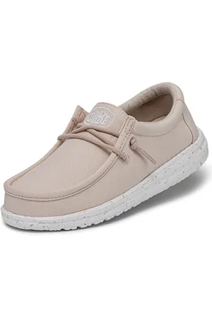 Hey dude Wally Youth Slub Canvas MOC Toe Shoes, , 34 EU