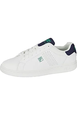 Fila Crosscourt 2 NT Teens Basket, White-Medieval Blue, 36 EU Étroit