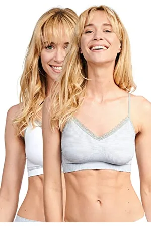 Billetdoux Lot de 2 Brassières, Femme, Une Parfaite élasticité et Un Confort Absolu, Le Galon de Dentelle apporte Une Touche de féminité, , 38-40
