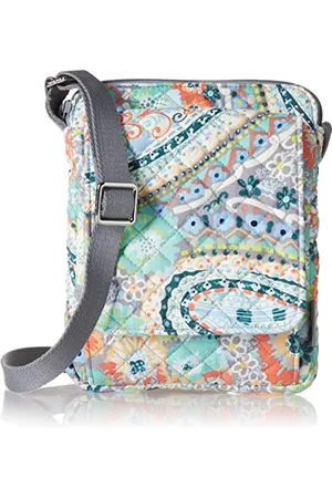 Vera Bradley Mini Sac à bandoulière Hipster Protection RFID, Femme, Citrus Paisley-Coton recyclé, Einheitsgröße