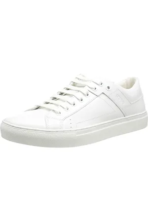 HUGO BOSS Hommes Futurism Tenn Baskets en Cuir Nappa inspirées des Tennis, avec Semelle en Gomme