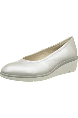 Fly London Femme NUMA570FLY Pompe, Argent, 40 EU