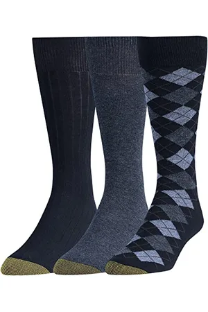 Gold Toe Lot de 3 paires de chaussettes classiques pour homme Motif argyle, , L