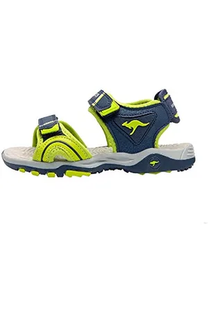 KangaROOS Garçon Mixte Enfant K-Track Sneakers Basses, Bleu (Dark Navy/Lime 4054), 30 EU