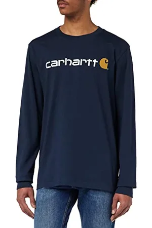 Carhartt 104107 T-shirt à manches longues avec logo Emea Core - Homme - Navy - XXL