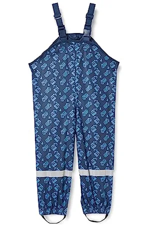 Playshoes Mixte enfant Regenlatzhose Mit Allover Pantalon De Pluie, Bleu (Marine 11), 98 EU