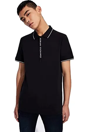 Armani Exchange Hidden Buttons, Stretch Cotton Polo, (Navy 1510), Small Homme