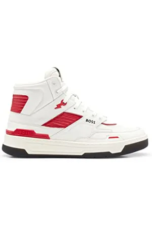 HUGO BOSS Hommes Baltimore Hito Baskets Montantes en Cuir Style Basketball