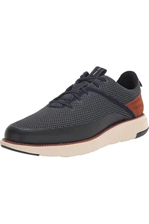 Cole Haan Homme Grand Atlantic Sneaker Basket, Bleu Marine, Marron Clair Britannique, 42 EU