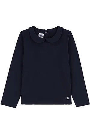 Petit Bateau Fille A05fx Tee-Shirt Manches Longues, Bleu, 8 Ans EU