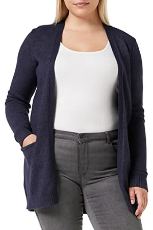 VILA Clothes Viril L/s Open Knit Cardigan-Noos, Gilet Femme, , 42 (Taille Fabricant: Large)